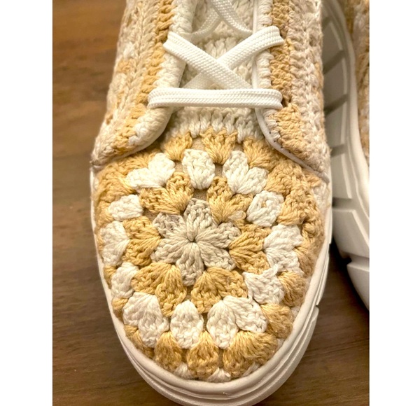 FREE PEOPLE CROCHET SNEAKERS - Picture 4 of 6